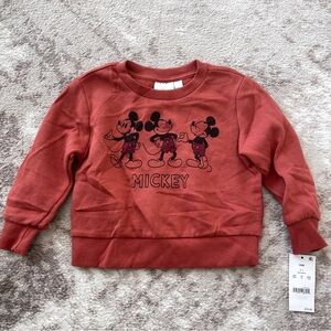 Disney Mickey Mouse Sweatshirt Sz 18M NWT